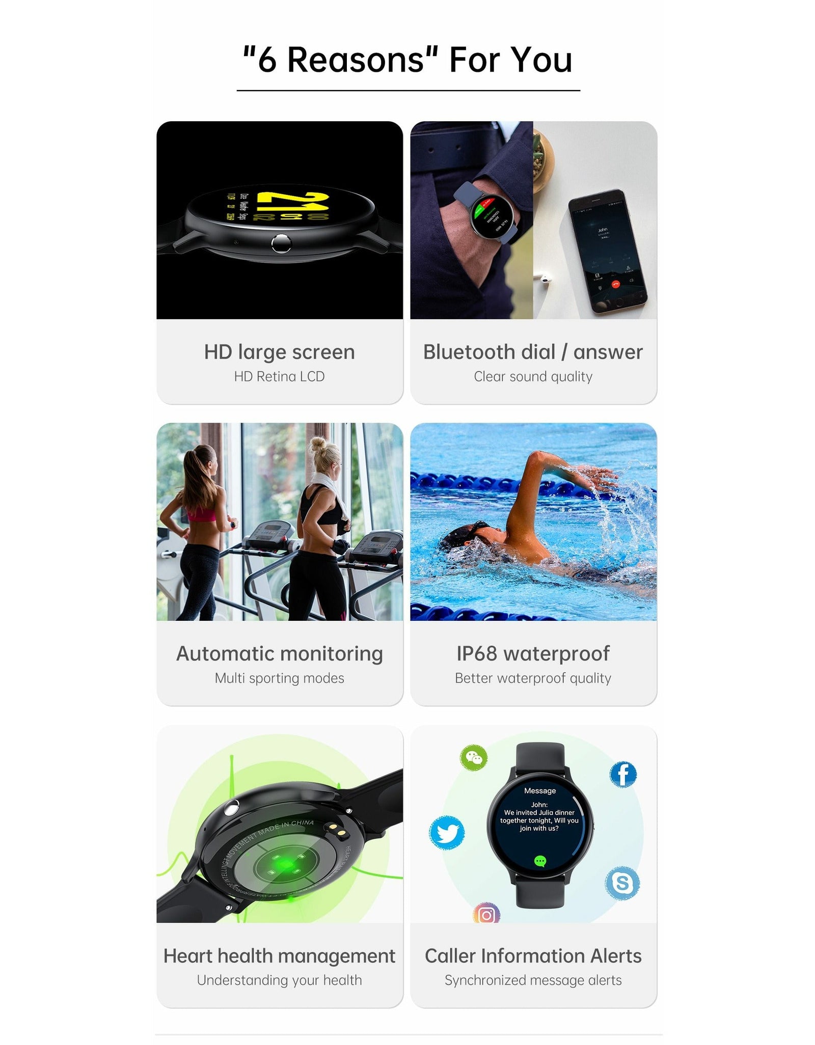 Waterproof 4G ROM Smartwatch