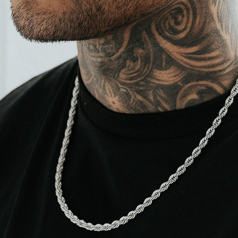 Men's Long Stainless Rope Necklace